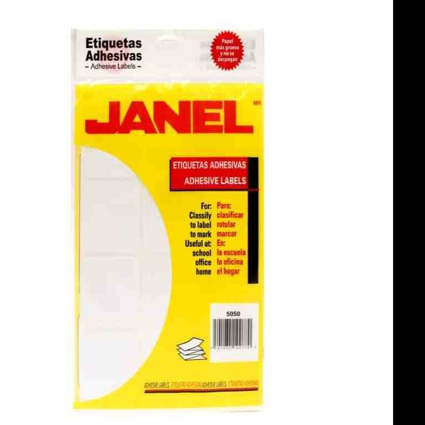 ETIQUETA ADH. BCA. JANEL 50X50 19 PAQ.C20H. E.20